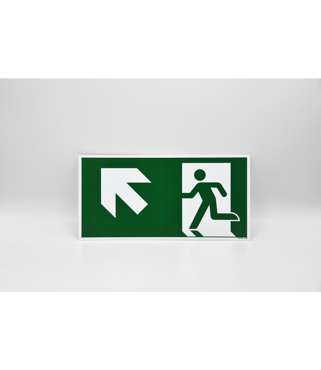 Picto Promo Pictogram nooduitgang linksboven - kunststof