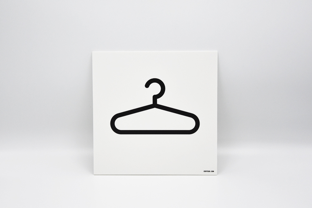 Pictogramme Panneau Signalétique Format 9 X 9 Cm En Plexi Picto Noir Modele Vestiaires Femmes 89498698