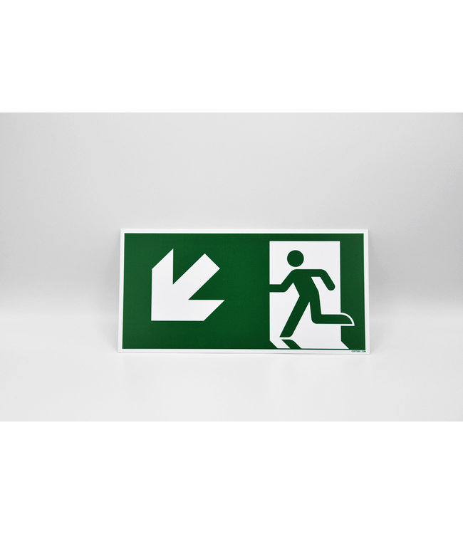 Picto Promo Pictogram nooduitgang linksonder - kunststof