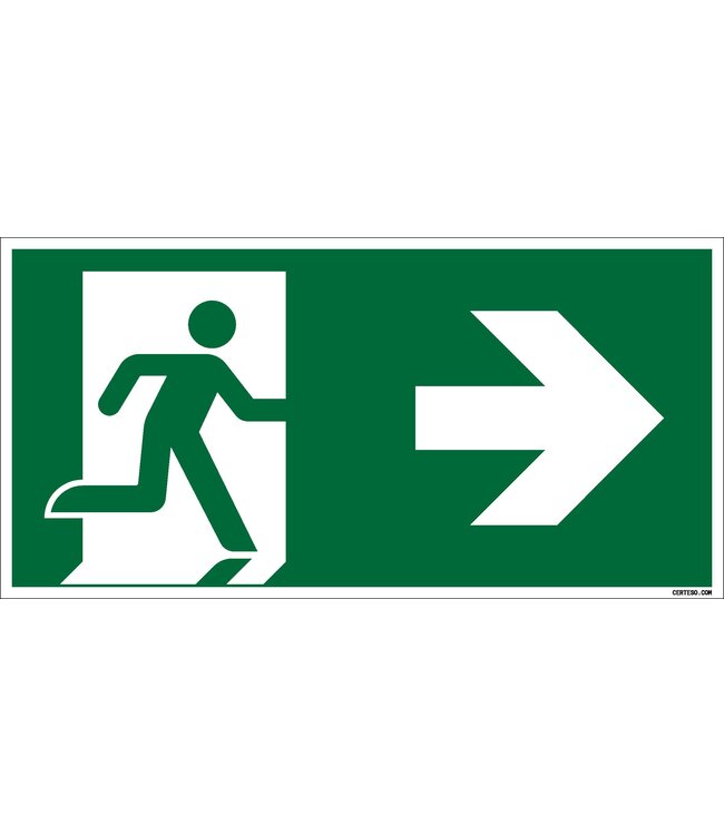 Picto Promo Pictogramme sortie de secours droite - plastique