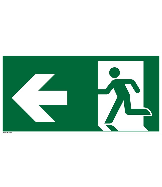 Picto Promo Pictogramme sortie de secours gauche - plastique