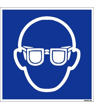 Pictogram oogbescherming verplicht gebod