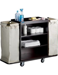 Saro Roomservice Trolley met 2  waszakken | (b)142x(d)45x(h)112 cm.