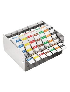 Vogue Kleurcode stickerdispenser incl. stickers | 1 rol per dag à 1000 stuks