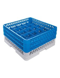 CaterRacks Glazenkorf 25 Vaks | Vakgrootte Ø9 cm. Max Hoogte 20 cm. | 50x50xH22 cm.