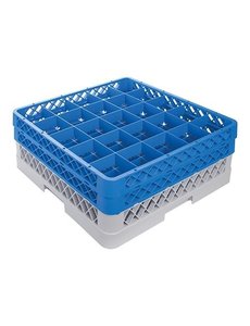 CaterRacks Glazenkorf  25 Vaks | Vakgrootte Ø9 cm.  Max Hoogte 16 cm. | 50x50xH18 cm. | CR25-2Z