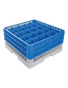 CaterRacks Glazenkorf 25 Vaks | Vakgrootte Ø9 cm. Max Hoogte  cm. | 50x50xH22 cm. | CR25-3Z