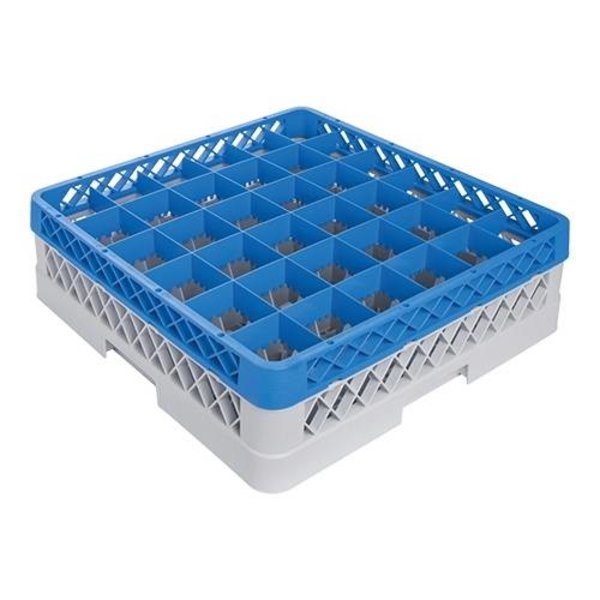 CaterRacks CaterRacks Voetglazenkorf 36 vakken en 1 Opzetrand | Max Ø7,4cm x Max H12cm | CR 36-1Z