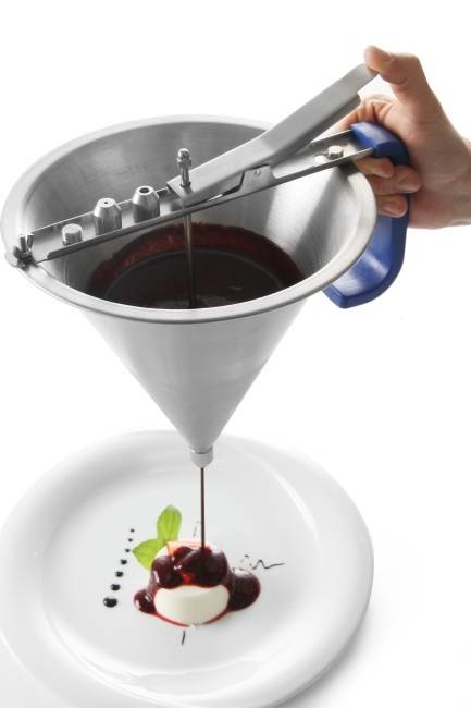 Hendi Hendi Doseertrechter 1.5 liter RVS | Met 3 spuitmondjes