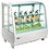 Polar Koelvitrine met gebogen ruit wit 100 Liter | 2°C tot 12°C | 68Hx68x45cm.