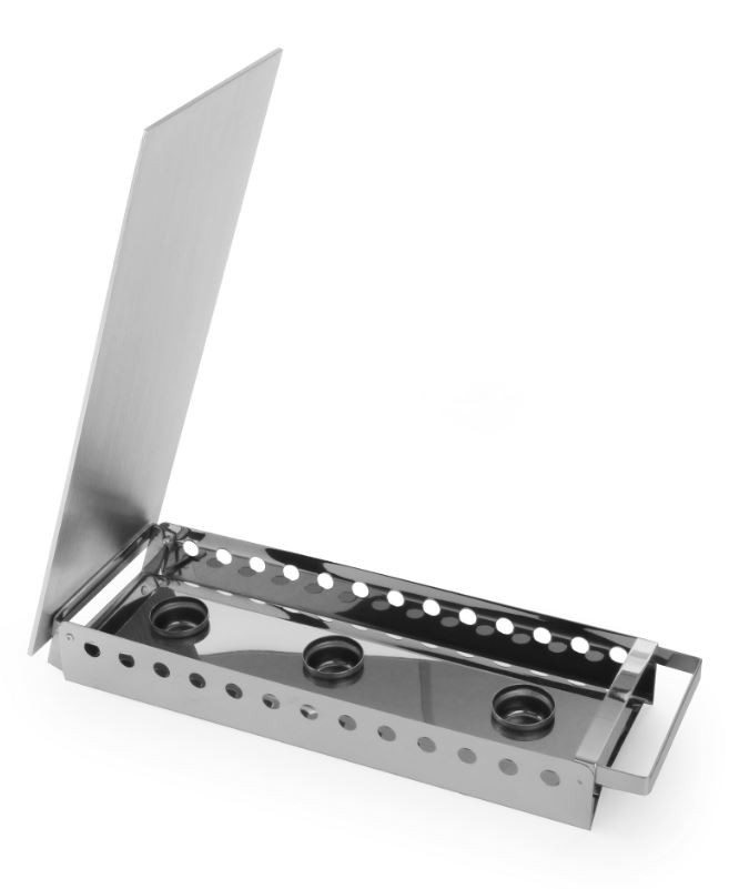 Hendi Schotelwarmer 3-pits | RVS | 45x18x(H)6,5cm, foto 2 van 3