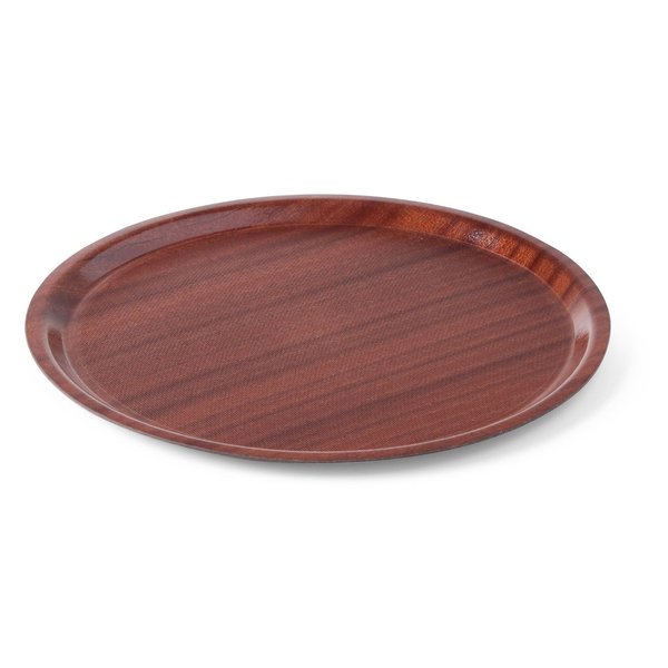 Hendi Dienblad Woodform Antislip met lage rand | Ø380mm