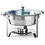 Hendi Chafing Dish Rond | Met glazen deksel | ø390x(h)270mm | 3,5 Liter