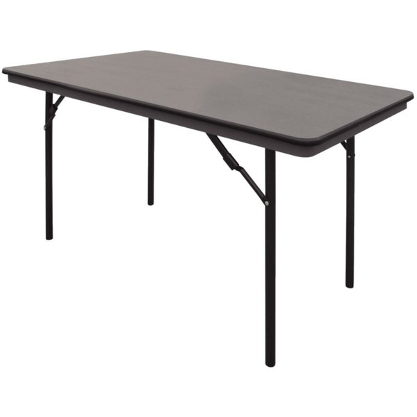 Bolero Inklapbare tafel | Rechthoekig | Zwart | 122x61x(H)75cm