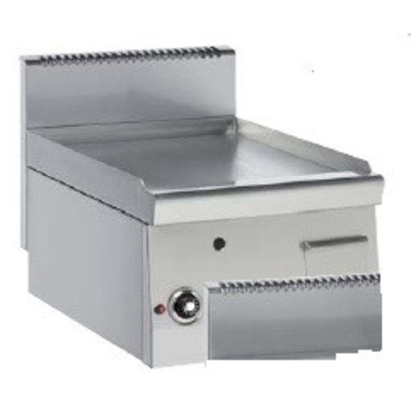 Bartscher Grillplaat op Gas | Gladde Plaat | 4.6kW Gas | B40xD60xH29 cm.