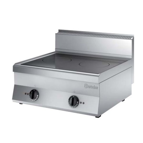 Bartscher Serie  650 Inductiefornuis met 2 Zones | 400V / 10kW |  B70xD65xH295.5 cm.