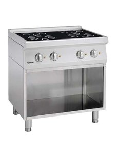  Keramisch fornuis met 4 kookzones en open onderbouw