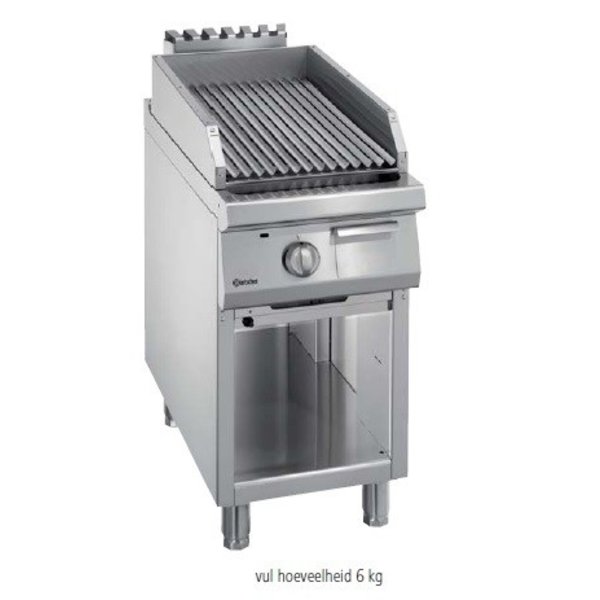 Frame met V-grillrooster in hoogte verstelbaar