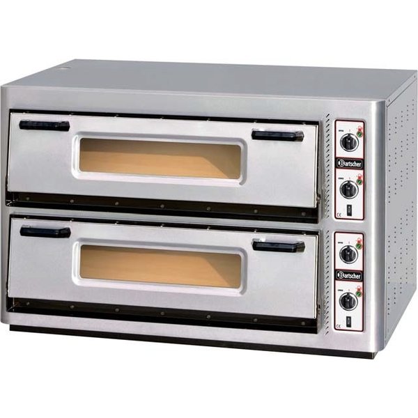 Bartscher Pizzaoven voor 2x 6 Pizza's Ø 30 cm. | 400V / 12kW | 85 °C tot 450 °C