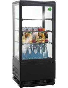 Bartscher Koelvitrine mini zwart 78 Liter | 2 °C tot 12 °C | 435x385xH960 mm