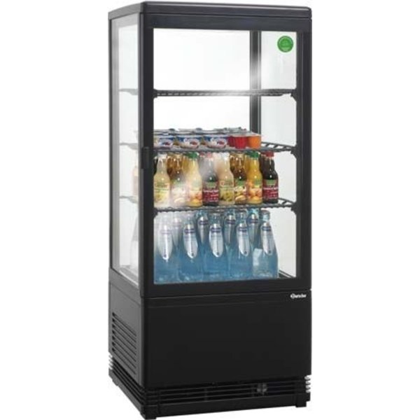 Bartscher Koelvitrine mini zwart 78 Liter | 2 °C tot 12 °C | 435x385xH960 mm