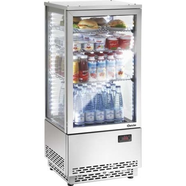 Bartscher Koelvitrine Mini Wit | 78 Liter | 2 °C tot 12 °C | B435 x D385 x H960 mm