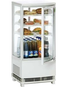 Bartscher Koelvitrine Mini Wit | 86 Liter | 2 °C tot 12 °C | B425 x D435 x H980 mm