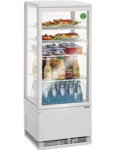 Bartscher Koelvitrine Mini Wit | 98 Liter | 2 °C tot 12 °C | B435 x D385 x H 1.105 mm