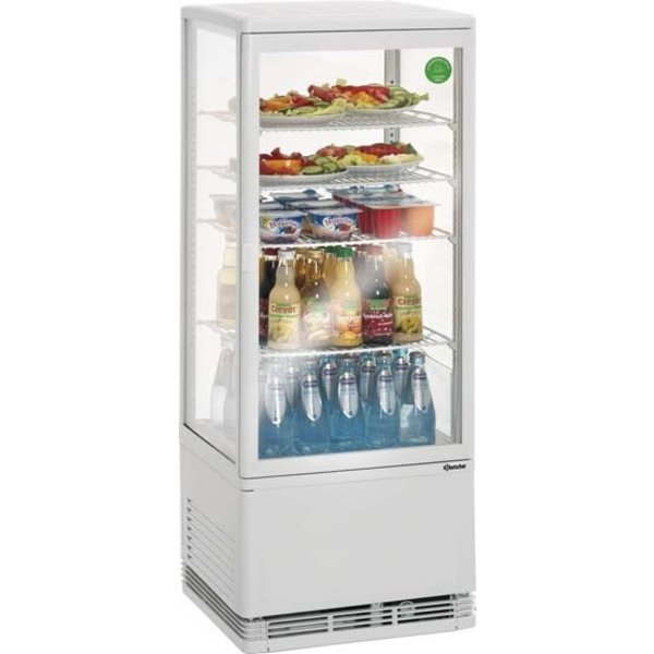 Bartscher Koelvitrine Mini Wit | 98 Liter | 2 °C tot 12 °C | B435 x D385 x H 1.105 mm