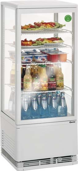 Bartscher Koelvitrine Mini Wit | 98 Liter | 2 °C tot 12 °C | B435 x D385 x H 1.105 mm