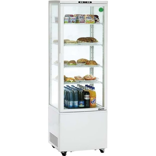 Bartscher Bartscher Koelvitrine met 4 roosters 235 Liter | 520 x 485 x H1.700 mm.