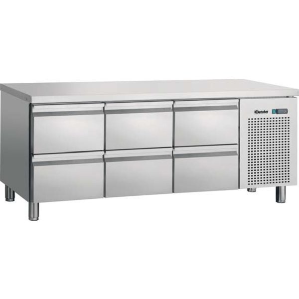 Bartscher Koelwerkbank met 6 Lades | S6-150 |  GN1/1 | 0 °C tot 10 °C | B 1.792 x D 700 x H 850 mm