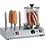 Bartscher Hotdog worstenwarmer met  4 broodspiezen | 960Watt |  40°C tot 100°C