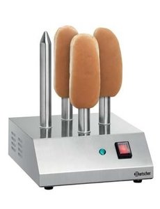 Bartscher Hotdog spiestoaster met 4 toaststangen | 190Watt | 24x28xH31 cm.