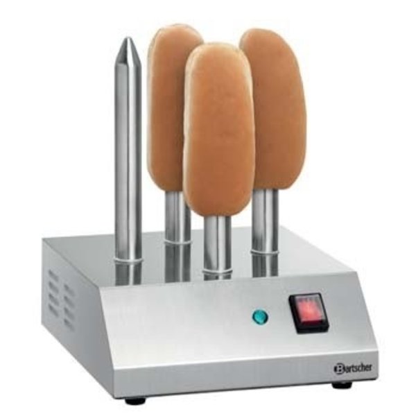 Bartscher Hotdog spiestoaster met 4 toaststangen | 190Watt | 24x28xH31 cm.