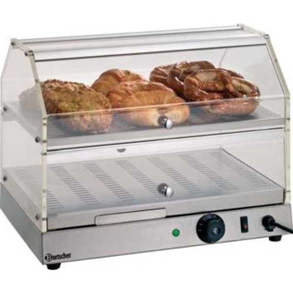 Warmhoud showvitrine, 2 niveaus