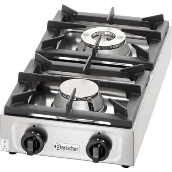 Bartscher Gaskooktoestel 2 branders propaan | 11kW | 350x660xH170 mm
