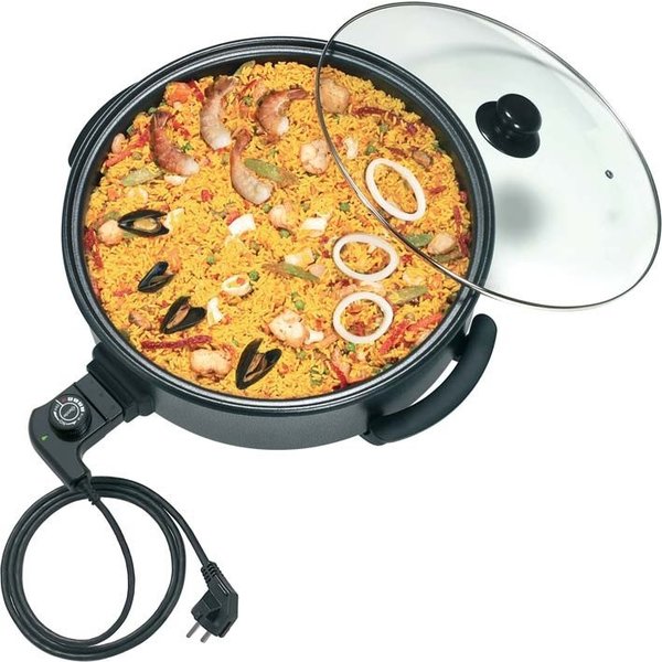 Bartscher Bartscher Partypan met glazen deksel  | Binnenpan Ø380xH80mm | 1500Watt