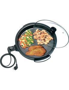 Bartscher Partypan met glazen deksel | Binnenpan Ø380x40mm. | 1500Watt