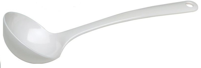 Hendi Sauslepel kunststof wit | Lengte 235mm