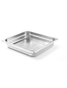 Hendi Gastronormbak  geperforeerd GN2/3 - 65mm diep RVS - Profi Line | 354x325mm.