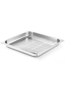 Hendi Gastronormbak  geperforeerd GN2/3 - 40mm diep RVS - Profi Line | 354x325mm.