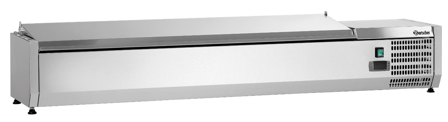 Bartscher Opzetkoelvitrine met deksel | 7 x 1/4 GN | 1500 mm., foto 2 van 3