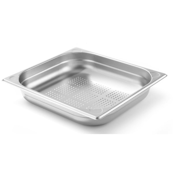 Hendi Gastronormbak Geperforeerd 1/2 - 65mm - Kitchen Line  RVS | 325x265mm.