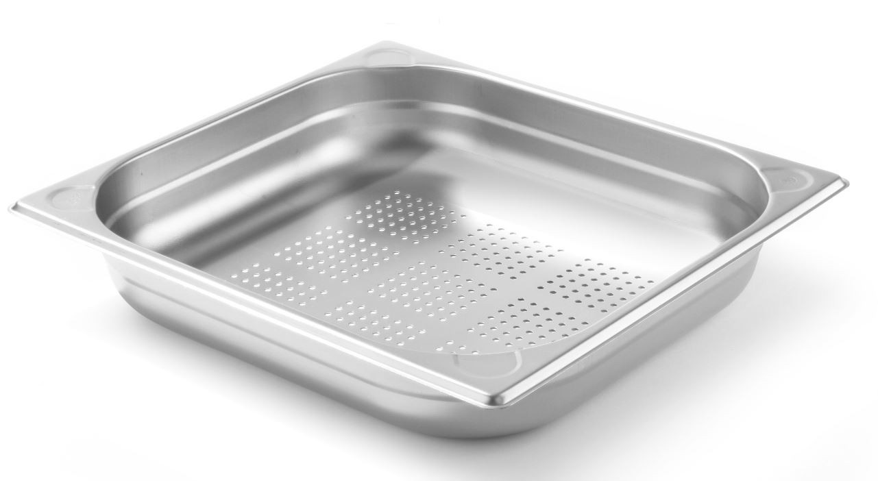 Hendi Gastronormbak Geperforeerd 1/2 - 65mm - Kitchen Line RVS | 325x265mm.