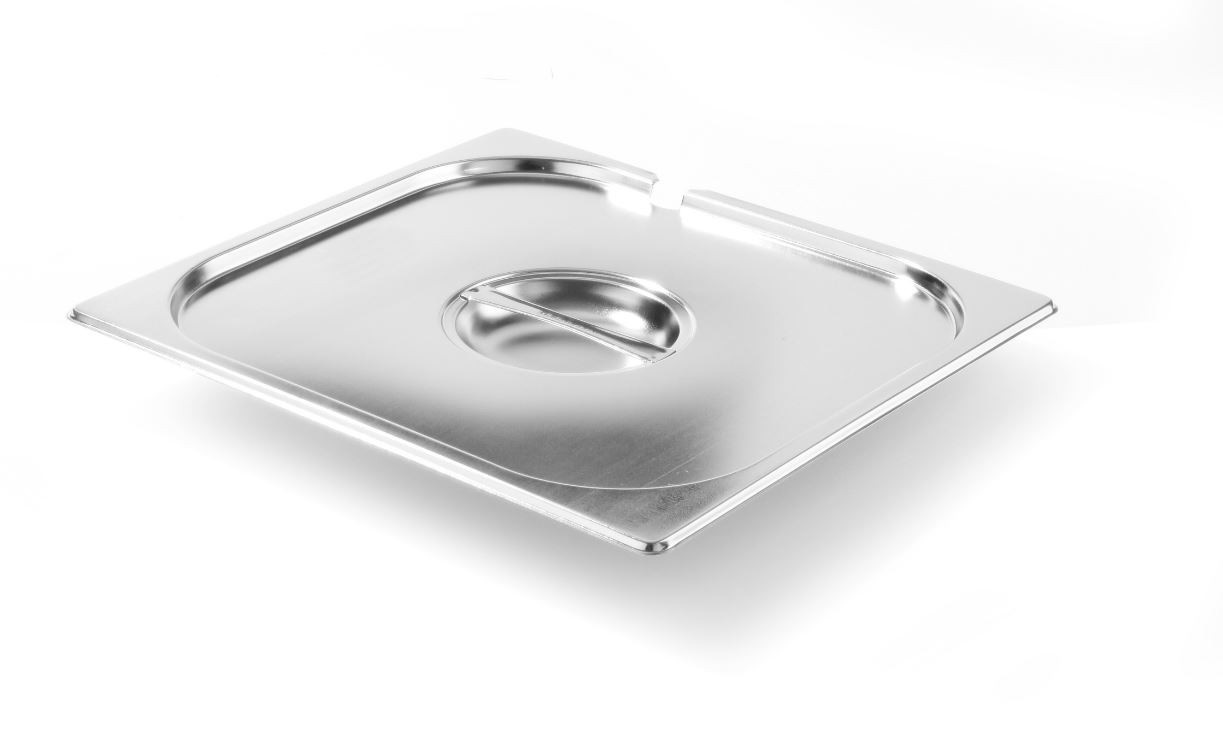 Hendi Gastronormdeksel met lepeluitsparing 2/3 GN - Kitchen Line RVS | 354x325mm