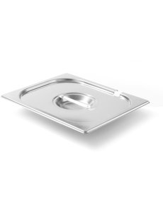 Hendi Gastronormdeksel met lepeluitsparing 1/2 GN - Kitchen Line RVS | 265x325mm.