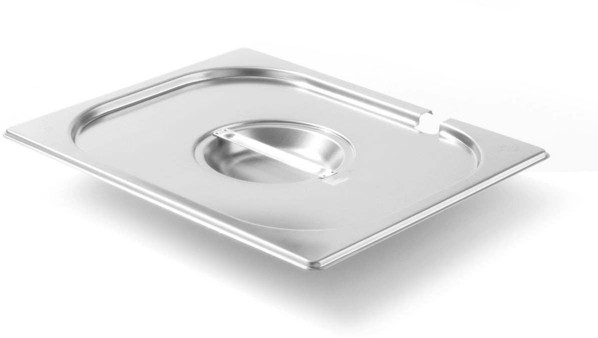Hendi Kitchen Line gastronormdeksel met lepeluitsparing 1/2 GN - 265x325mm.