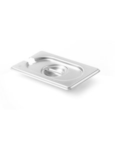 Hendi Gastronormdeksel met lepeluitsparing 1/9 GN - Kitchen Line RVS | 176x108mm.