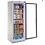 Polar Display vriezer met glazen deur 365 Liter | -25°C tot -10°C | H185x60x60cm.